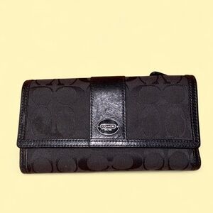 Vintage Coach Signature Black Wallet